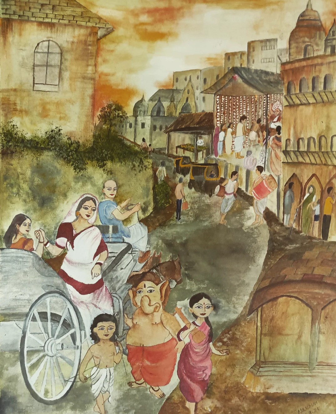 Maa Durga with family 