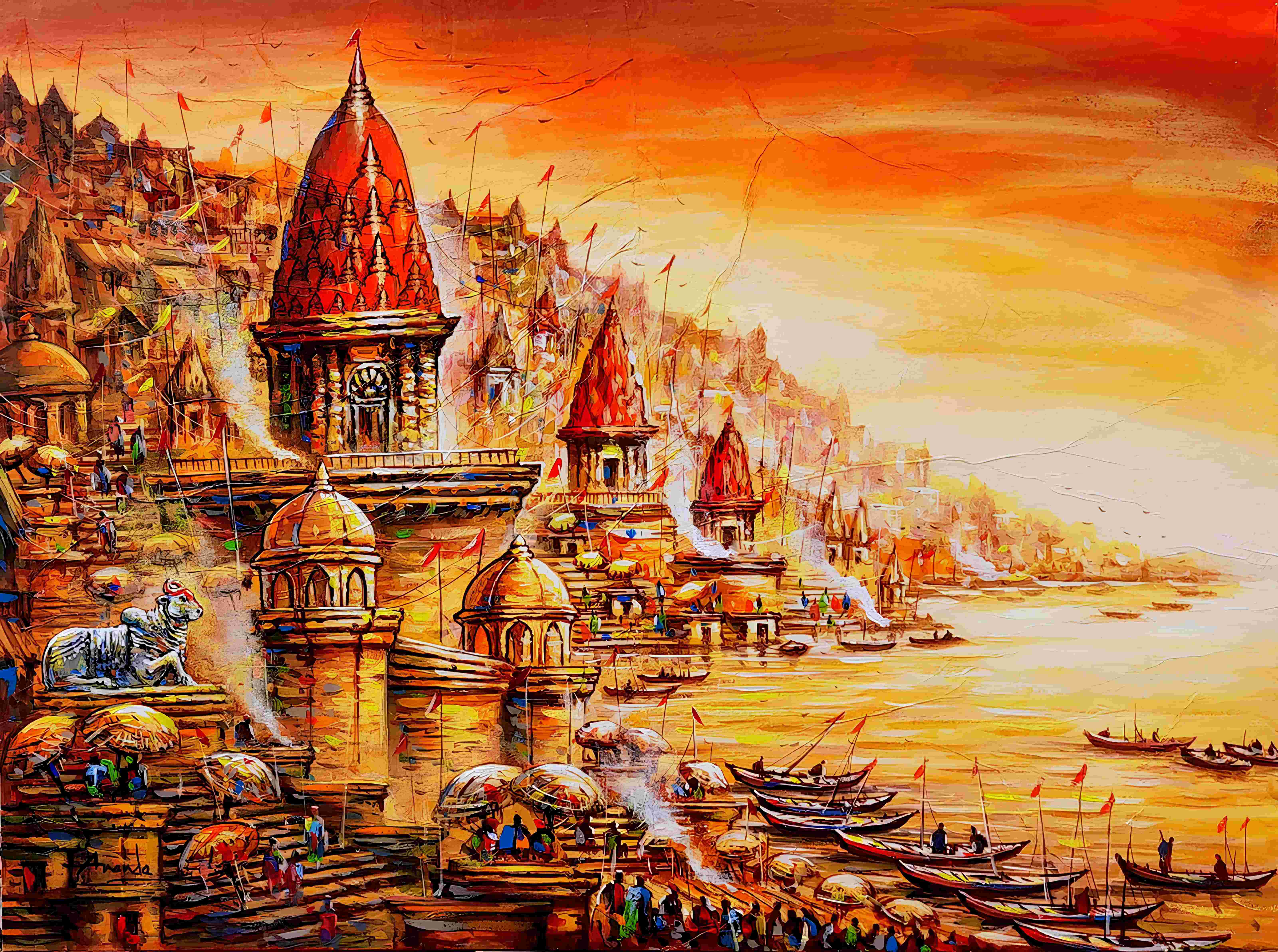 Golden Kashi: Nandi's Vigil & the Sacred Ganga at Banaras