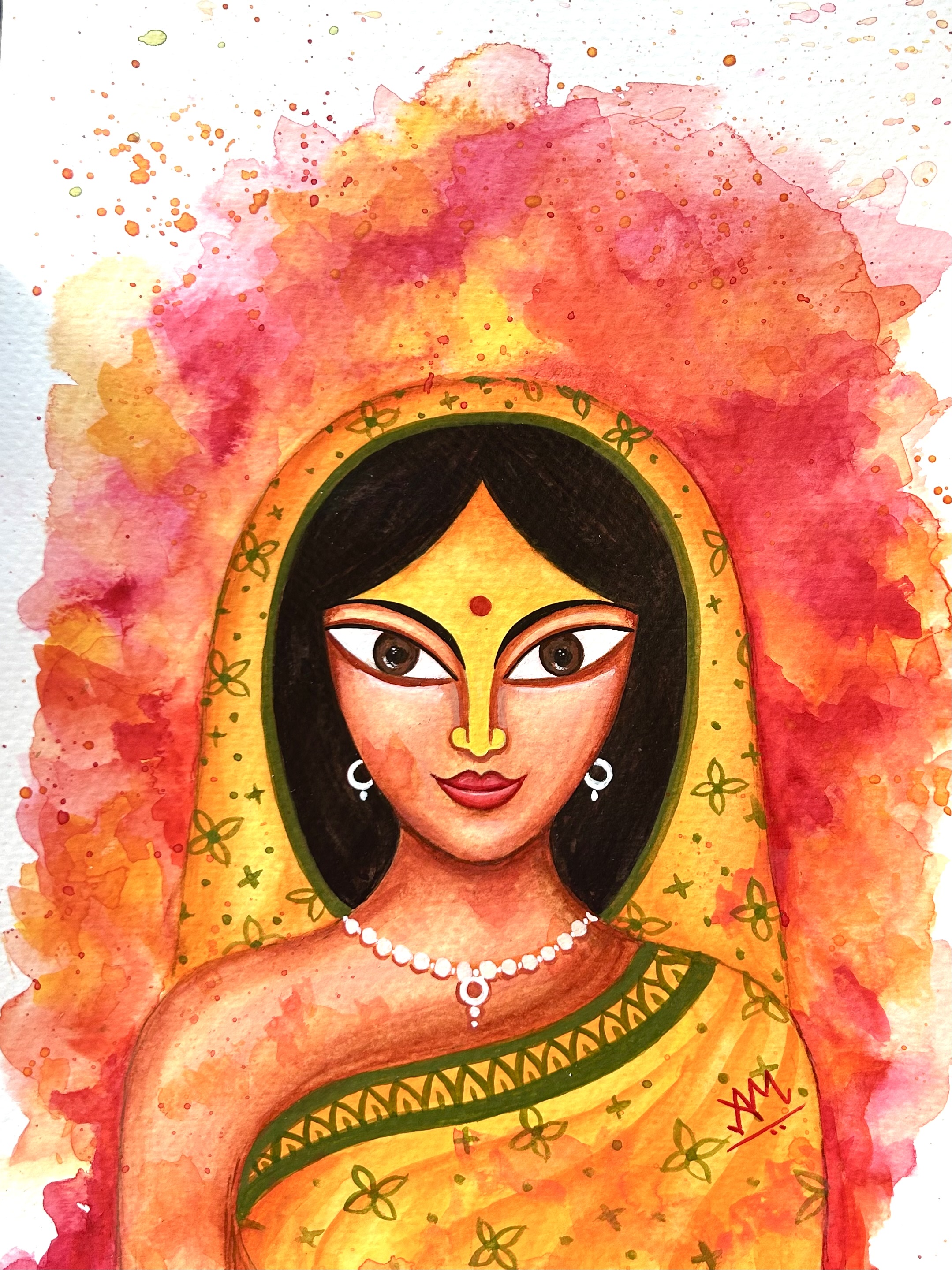 Indian woman in colours