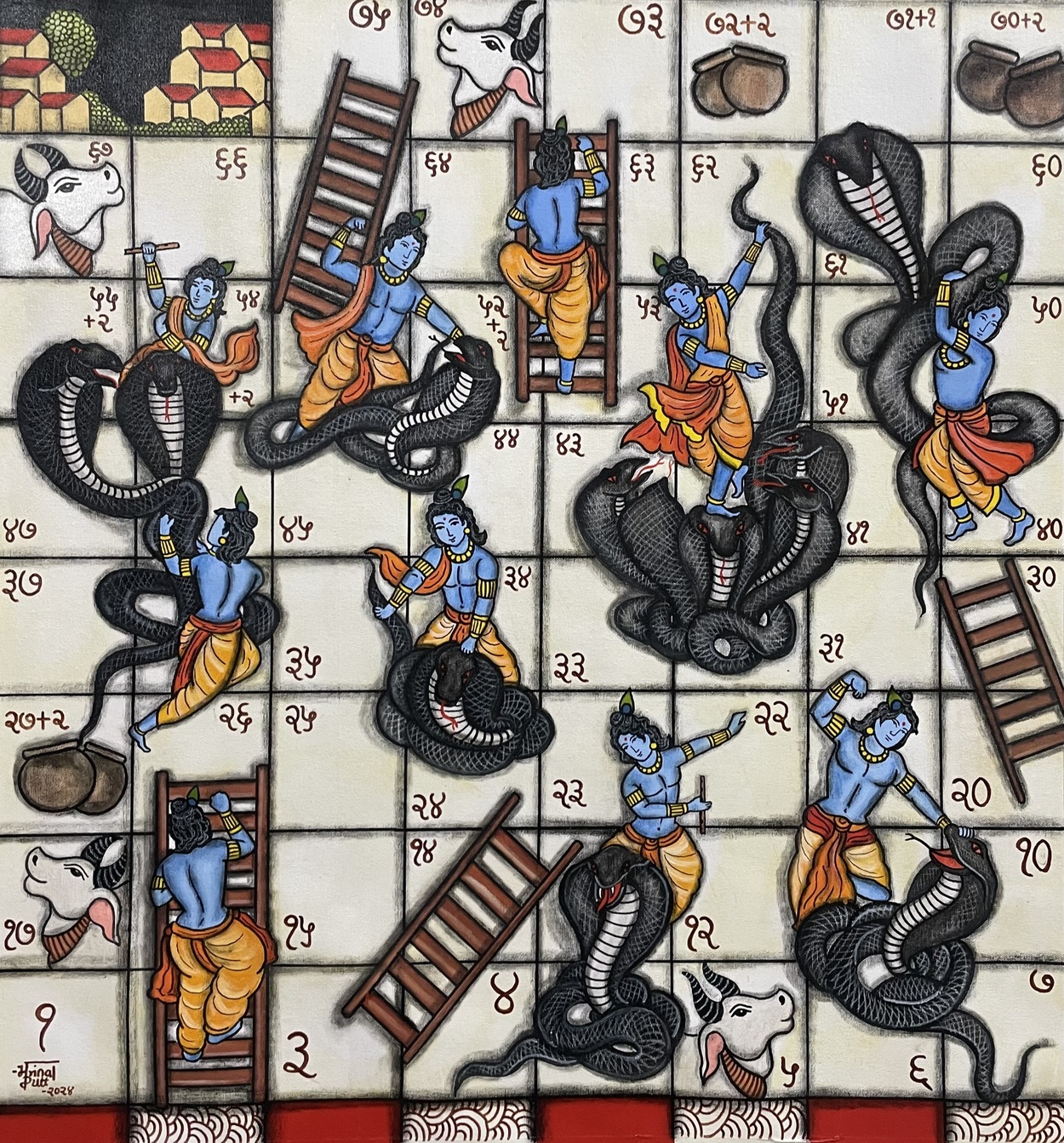 Krishna Chaupad kreeda (Game of snake and ladder