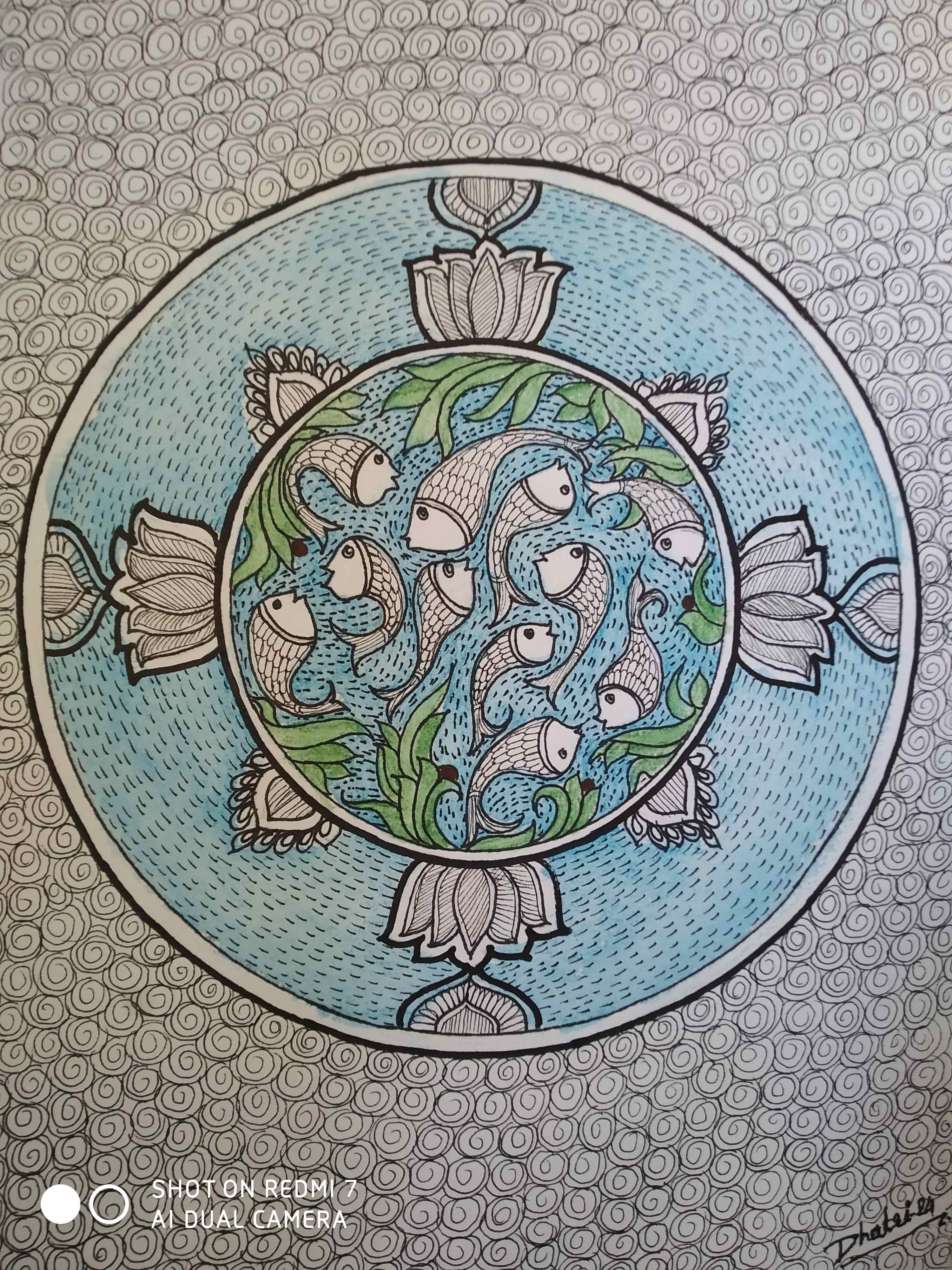 Madhubani Fishes-I