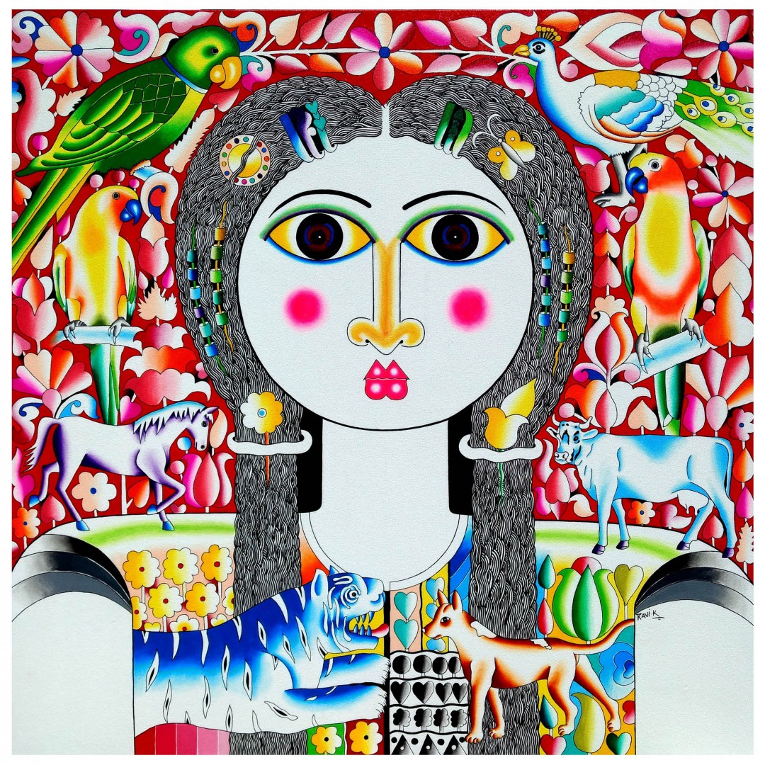 Animals and Pretty girl 