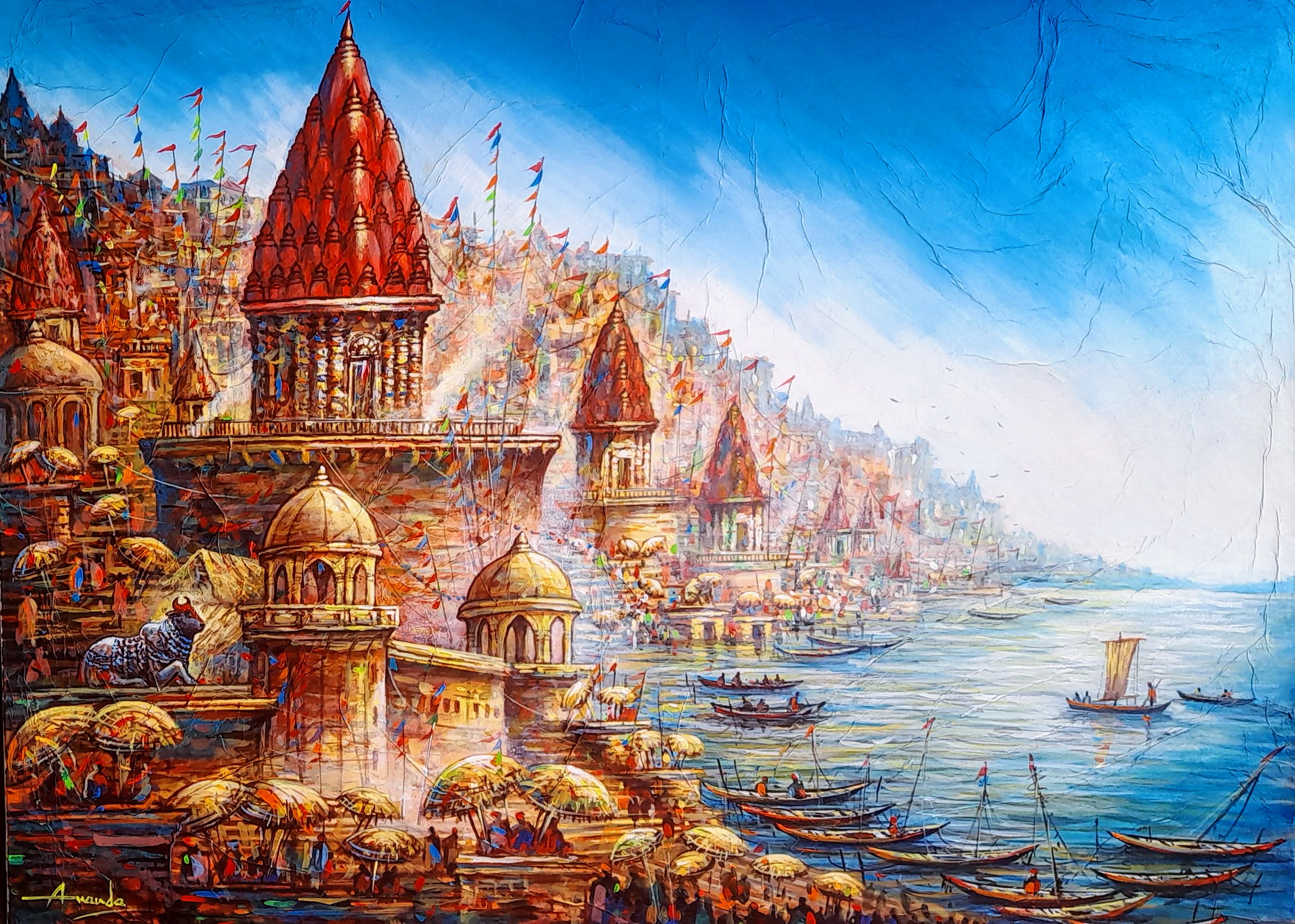Flamboyant ghats of Banaras 