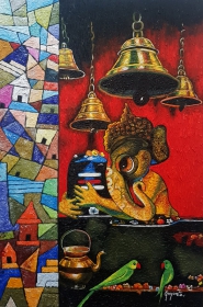 Affection of love between Father (Lord Shiva) and Son (Ganesh Ji)