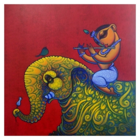 krishna with elephant