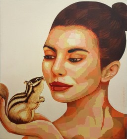 Lady and Squirrel