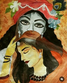 Meera Bai and Lord Krishna 