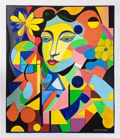 Woman with flower